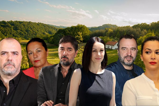 Poznati na selu, Nenad Jezdić, Ljiljana Blagojević,Marija Petronijević, Sloboda Mićalović i Vojin Ćetković, Nikola Kojo