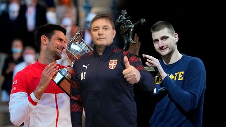 Novak Đoković, Nikola Jokić, Dragan Stojković Piksi