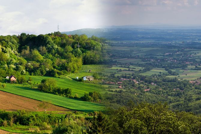 Fruška gora, Kosmaj planina panorama