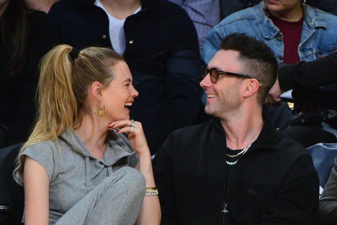 Behati Prinsloo and Adam Levine