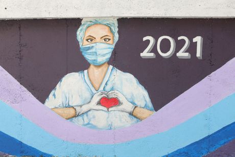 JZU Dom zdravlja Banja Luka mural JZU Dom zdravlja Banja Luka mural