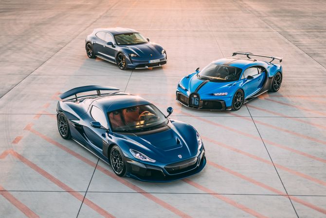 Rimac, Bugatti, Porsche