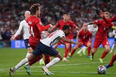 Rahim Sterling, Fudbalska reprezentacija Engleske, Fudbalska reprezentacija Danske, penal, EURO 2020