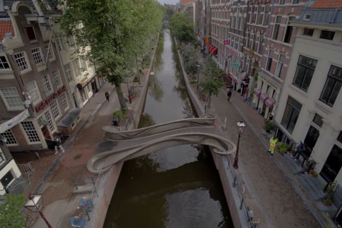 Amsterdam, 3D odšampani most Amsterdam, 3D odšampani most