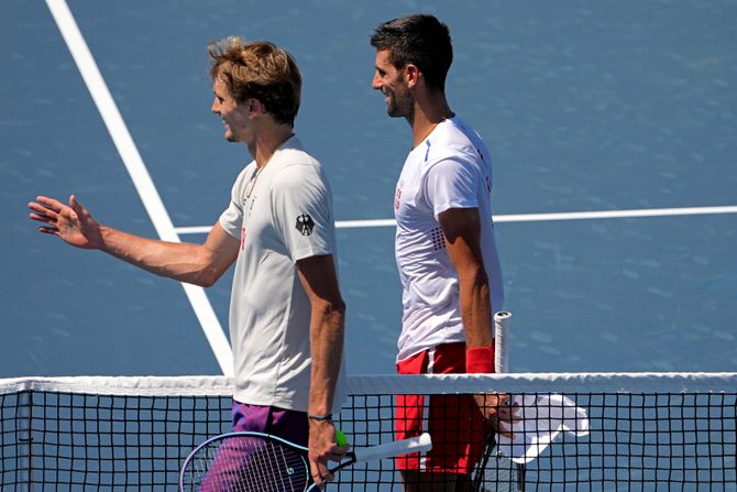 Novak Djokovi i Aleksandar Zverev