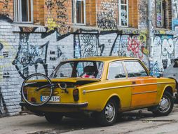 Automobil, bicikl, volvo, stari auto