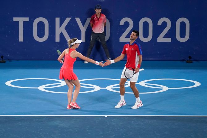 Nina Stojanović, Novak Đoković, Olimpijske igre, Japan, Tokio 2020, dubl