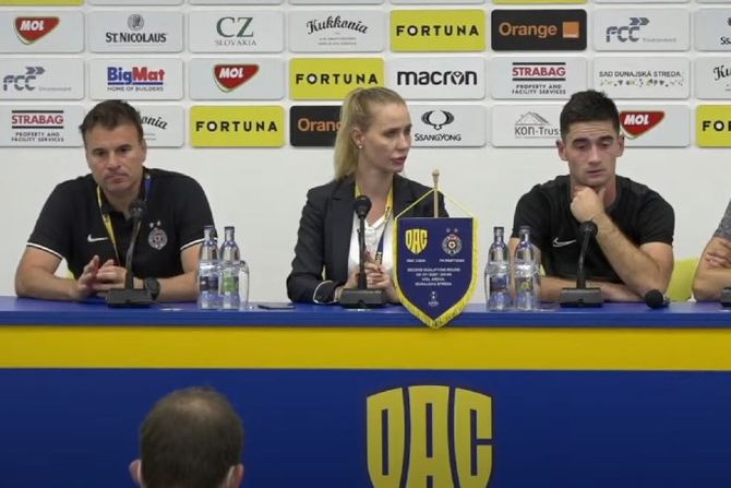 Partizan - Dunajska Streda, konferencija