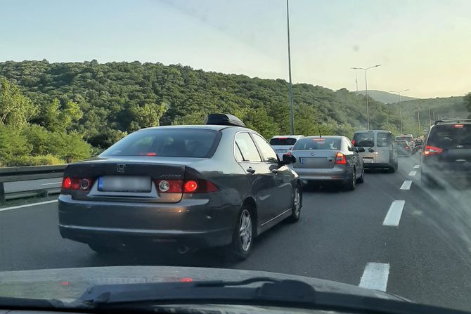 Gužva na autoputu u Beogradu