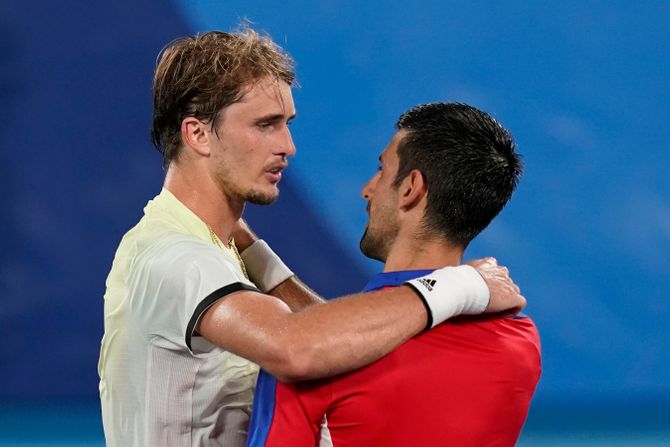 Novak Đoković; Aleksander Zverev, Olimpijske igre 2020, Tokio 2020 Novak Đoković; Aleksander Zverev, Olimpijske igre 2020, Tokio 2020