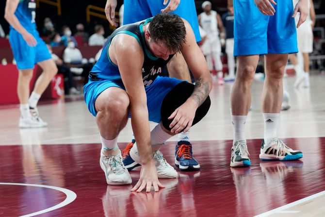 Nikolas Batum, Luka Dončić, Slovenija - Francuska, košarka, košarkaška reprezentacija Slovenije, Olimpijske igre