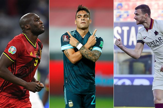 Romelu Lukaku, Lautaro Martinez i Edin Džeko