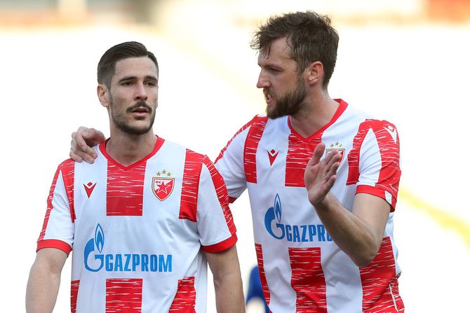 Dijego Falćineli, Nemanja Milunović, FK Crvena zvezda