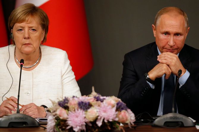 Angela Merkel i Vladimir Putin