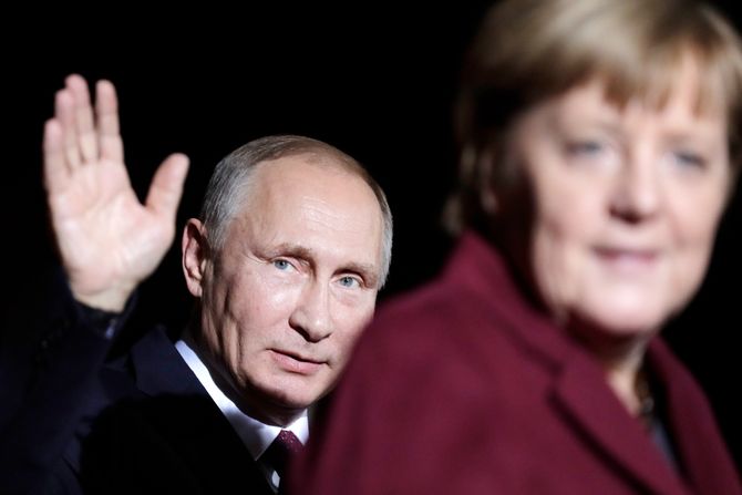 Angela Merkel i Vladimir Putin