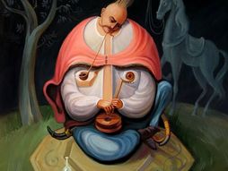 Oleg Shuplyak Optička Iluzija konj glava svirač mozgalica skrivalica