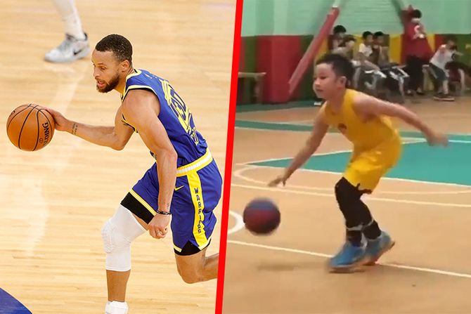 NBA košarka Stef Kari Stephen Curry i omladinac junior