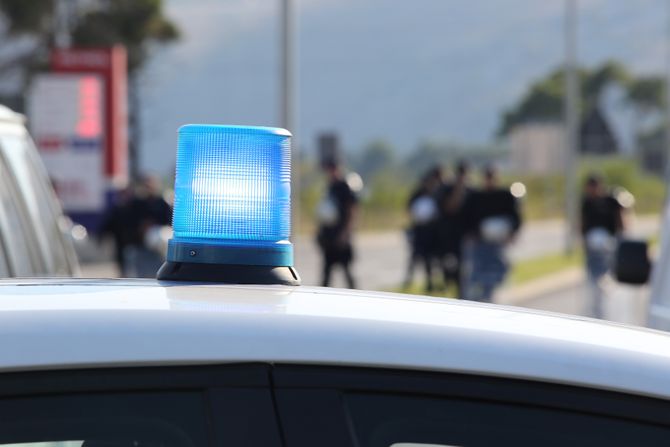 Policijska blokada na izlasku iz Podgorice