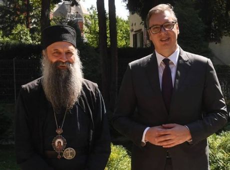 Aleksandar Vučić, predsednik Srbije, patrijarh Porfirije Aleksandar Vučić, predsednik Srbije, patrijarh Porfirije