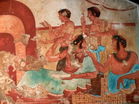 Ny Carlsberg Glyptothek Copenhagen Fresco of an Etruscan tomb showing a symposium scene Ny Carlsberg Glyptothek Copenhagen Fresco of an Etruscan tomb showing a symposium scene