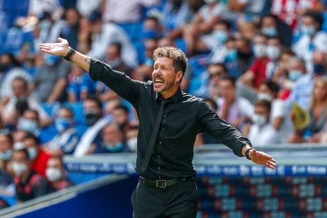 Atletico Madrid trener Diego Simeone fudbal Atletiko