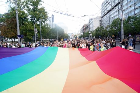 Beograd, LGBT, Gej Gay Prajd, Parada ponosa, zastava