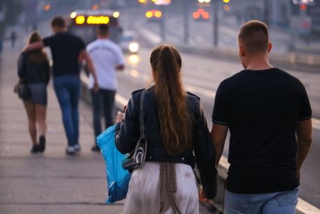 Beograd, Brankov most, jutro, svitanje, magla