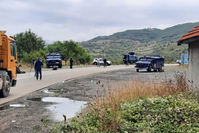 Kosovska policija, prelaz Jarinje, protest drugi dan