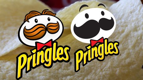 Pringles čips stari novi logo
