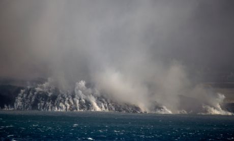 Lava La Palma Kanarsko ostrvo okean vulkan