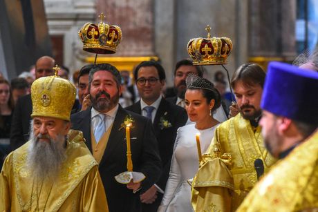 vojvoda Georgije Mihailovič Romanov oženio se danas svojom nevestom iz Italije vojvoda Georgije Mihailovič Romanov oženio se danas svojom nevestom iz Italije