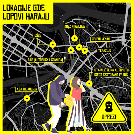 Lokacije gde lopovi haraju, Grafika Lokacije gde lopovi haraju, Grafika