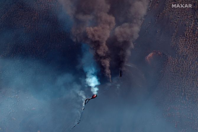 vulkan, erupcija, pepeo, la palma, španija