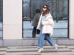 Moda, farmerke, žena, jakna, čizme