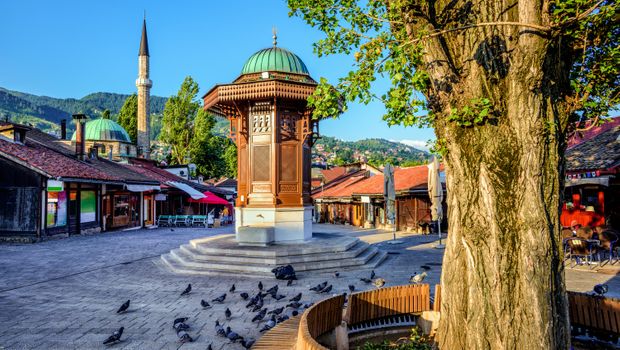 Sarajevo panorama Baščaršija