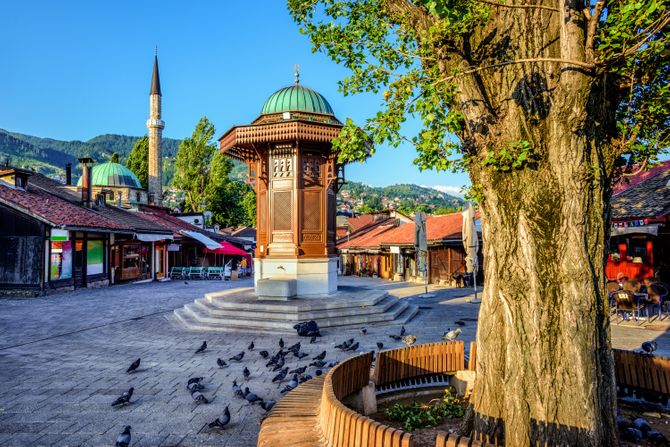 Sarajevo panorama Baščaršija