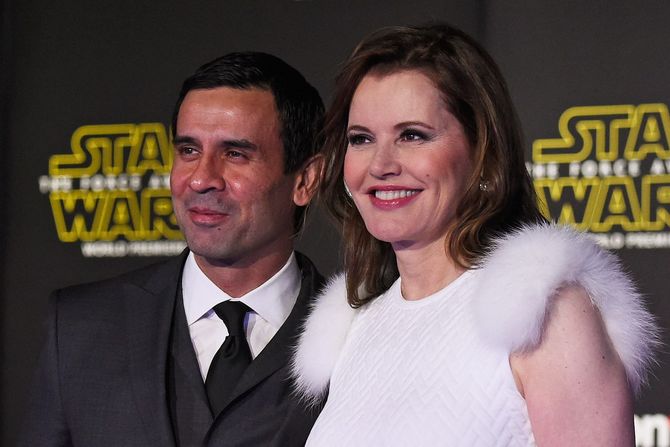 Geena Davis and Reza Jarrahy