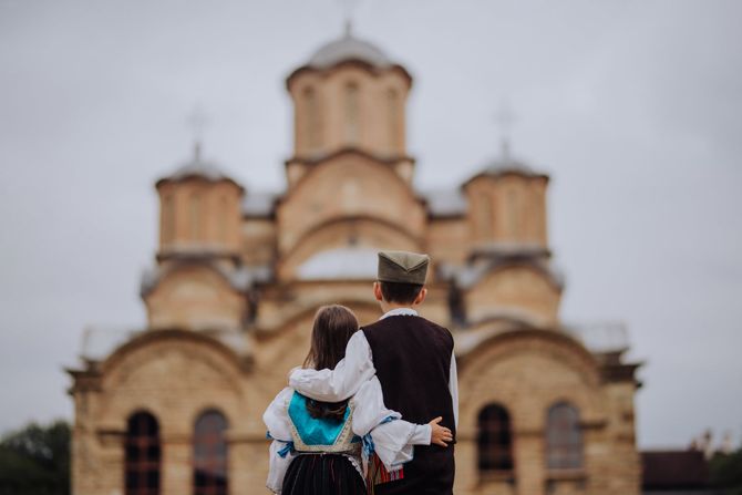 Gračanica, nošnja, deca, Kosmet, Kosovo i Metohija