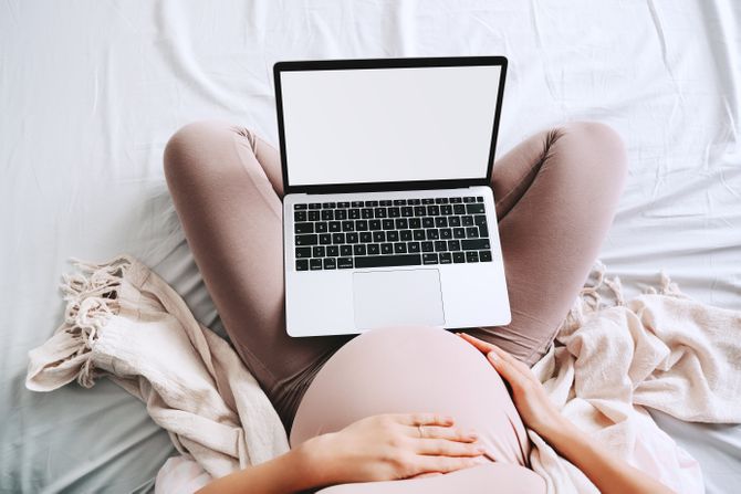 Trudnica trudnoća pregnancy laptop