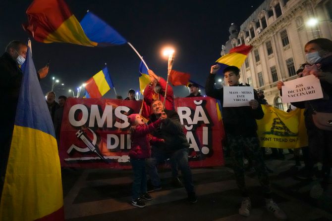 Rumunija, Bukurešt, protest