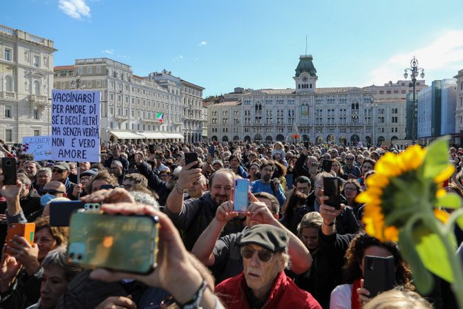 Trst Trieste Kovid protest virus