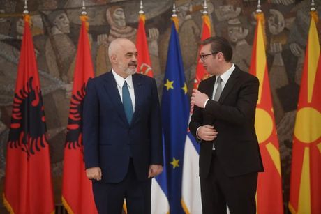 Aleksandar Vučić Edi Rama Nikola Dimitrov Palata Srbije Open Balkan