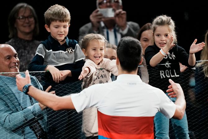 Novak Đoković sa Tarom i Stefanom