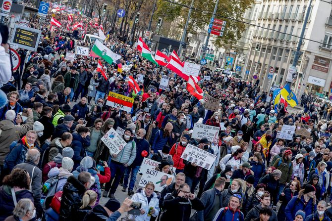 Beč protesti kovid korona