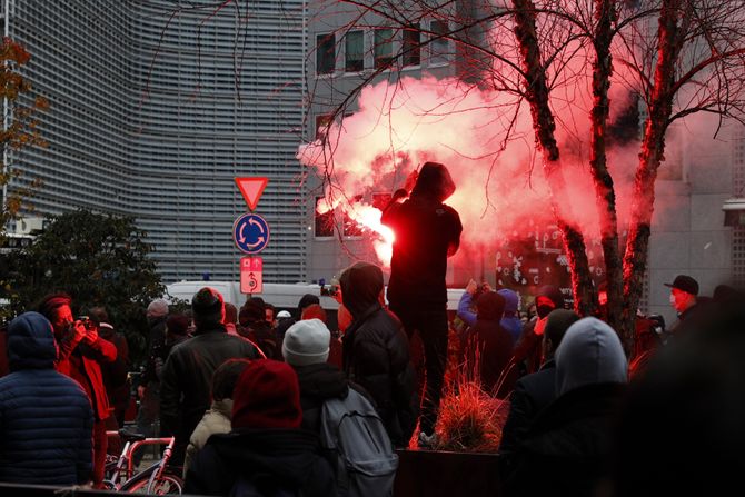 Belgija, Brisel protesti protiv  antikovid mera korona