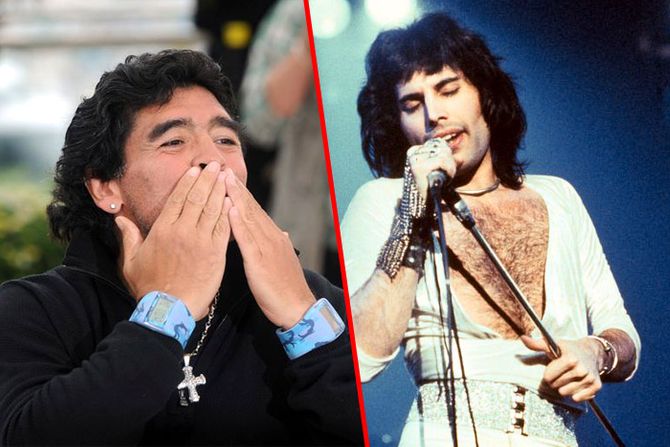 Dijego Diego Maradona, Fredi Merkjuri Freddie Mercury