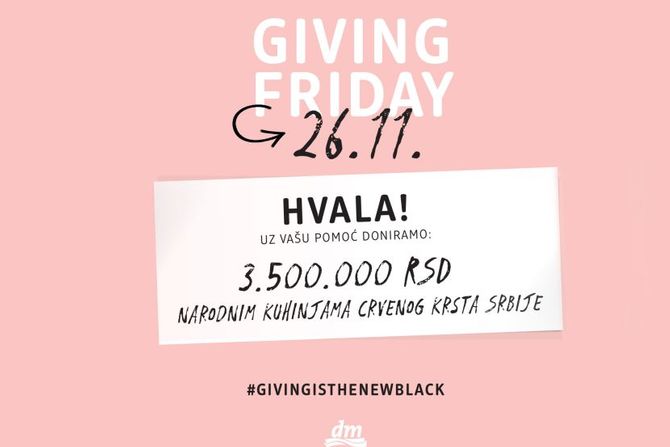 Akcija "Giving friday", dm drogerie Akcija "Giving friday", dm drogerie