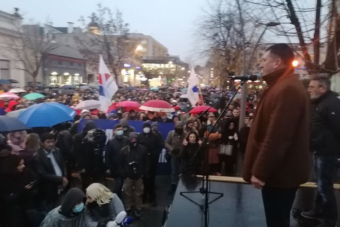 šabac, protest, sns