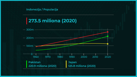 Populacija, Indonezija, Pakistan, Japan, Biznis