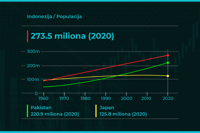 Populacija, Indonezija, Pakistan, Japan, Biznis